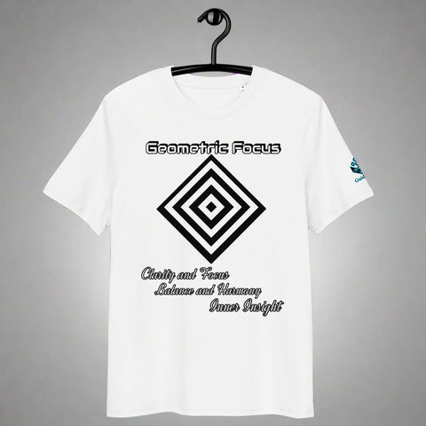 Geometric Focus Tee – Symmetry, Clarity, and Inner Vision by XGuidance White 1