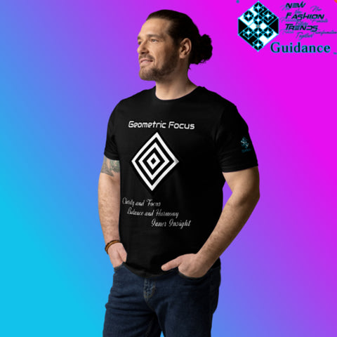 Geometric Focus Tee – Symmetry, Clarity, and Inner Vision by XGuidance Black 3