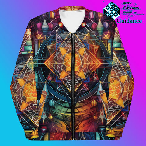 GeoSymmetry Bomber Jacket Vintage Festival by XGuidance XS 1