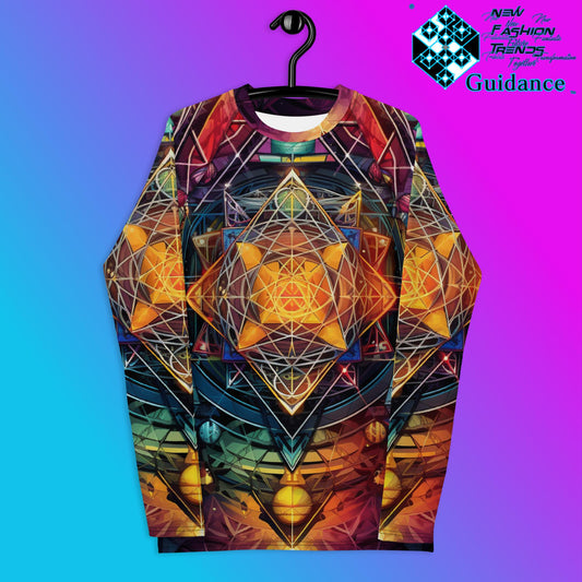 GeoSymmetry Psychedelic Long Sleeve Rash Guard by XGuidance XS 1