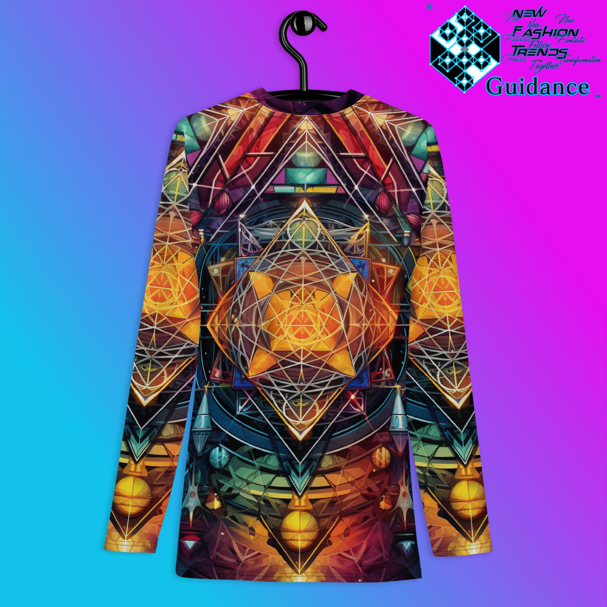 GeoSymmetry Psychedelic Long Sleeve Rash Guard by XGuidance XS 2