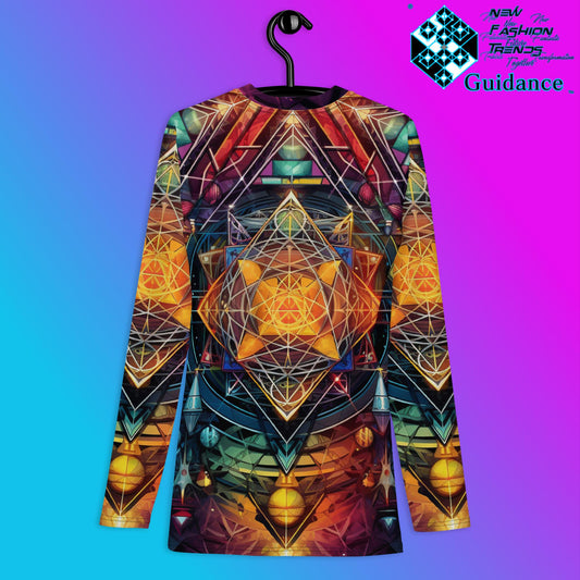 GeoSymmetry Psychedelic Long Sleeve Rash Guard by XGuidance XS 2
