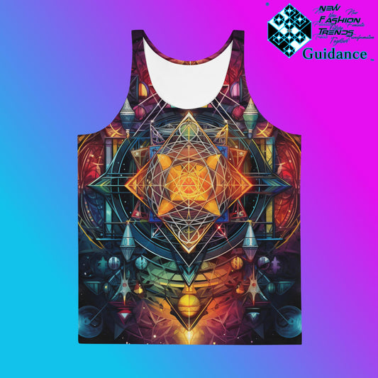 GeoSymmetry Tank Top – Modern Geometric Festival Wear by XGuidance XS 1