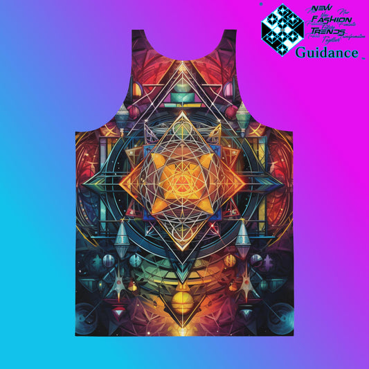 GeoSymmetry Tank Top – Modern Geometric Festival Wear by XGuidance XS 2