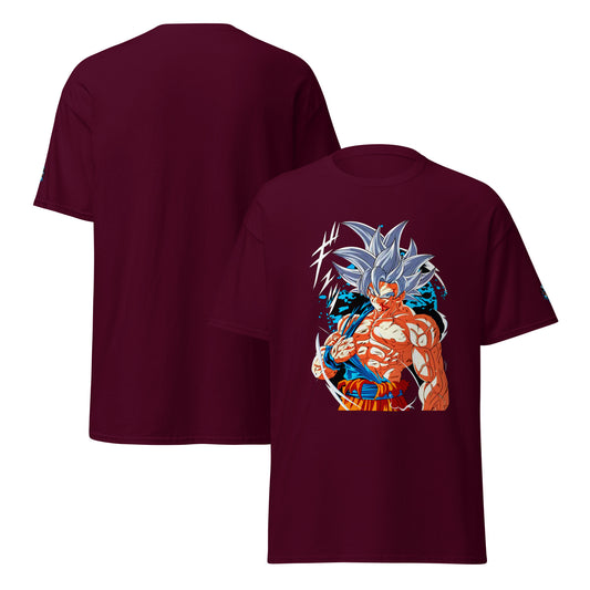 Goku Ultra Instinct T-Shirt for Anime Fans T-Shirts by XGuidance Maroon 2
