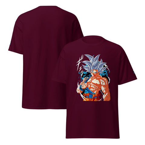 Goku Ultra Instinct T-Shirt for Anime Fans T-Shirts by XGuidance Maroon 2