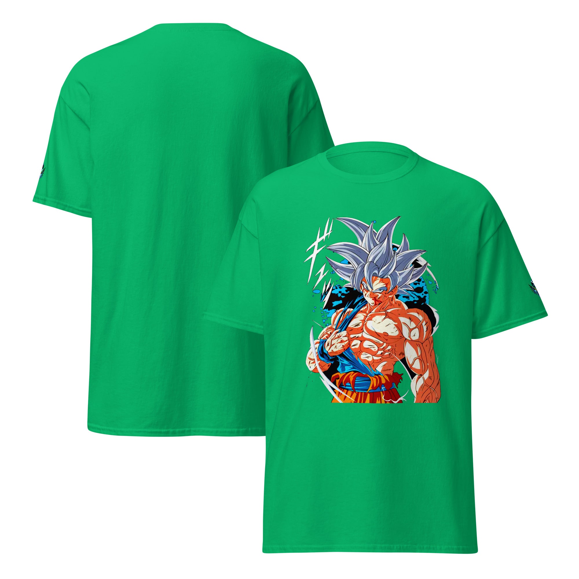 Goku Ultra Instinct T-Shirt for Anime Fans T-Shirts by XGuidance Irish Green 8