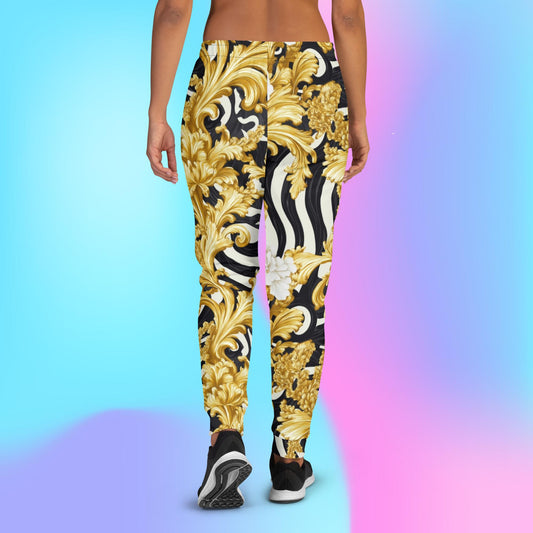Golden Elegance Joggers – Lux Black & Gold Artistic Pants by XGuidance XS 2