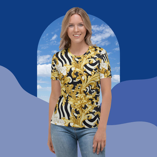 Golden Elegance Tee – Luxurious Gold Print Statement Shirt by XGuidance XS 1