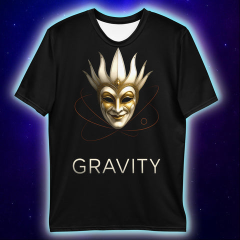 Golden Gravity Mask T-Shirt, Cosmic Streetwear T-Shirts by XGuidance XS 2