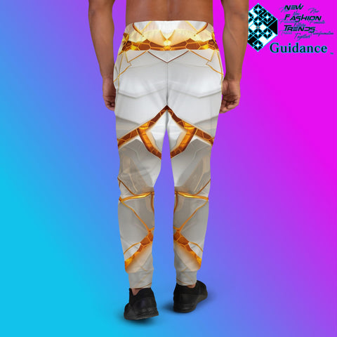 Golden Skies Joggers – Lux White & Gold Streetwear by XGuidance XS 2