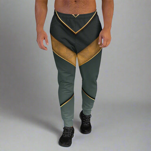 Golden Striations Joggers – Luxury Streetwear Pants by XGuidance XS 1