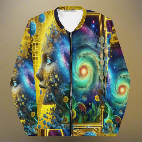 Golden Vision Jacket with Cosmic Galaxy Print by XGuidance XS 1