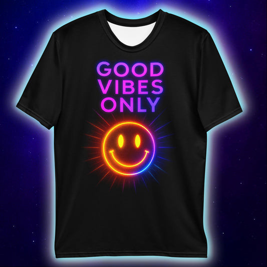 Good Vibes Only T-Shirt, Neon Rave Streetwear T-Shirts by XGuidance XS 2