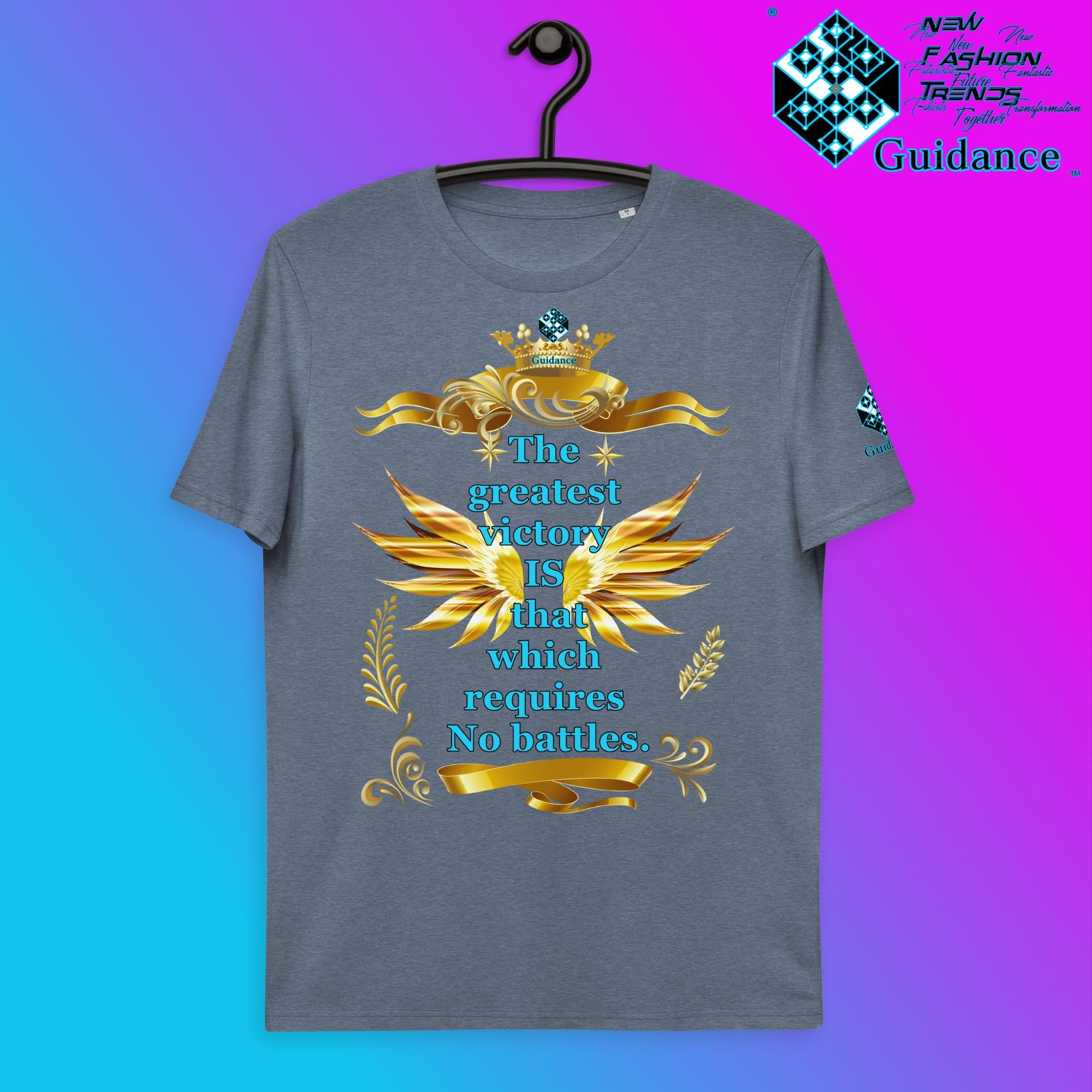 Greatest Victory T-Shirt T-Shirts by XGuidance Dark Heather Blue 7