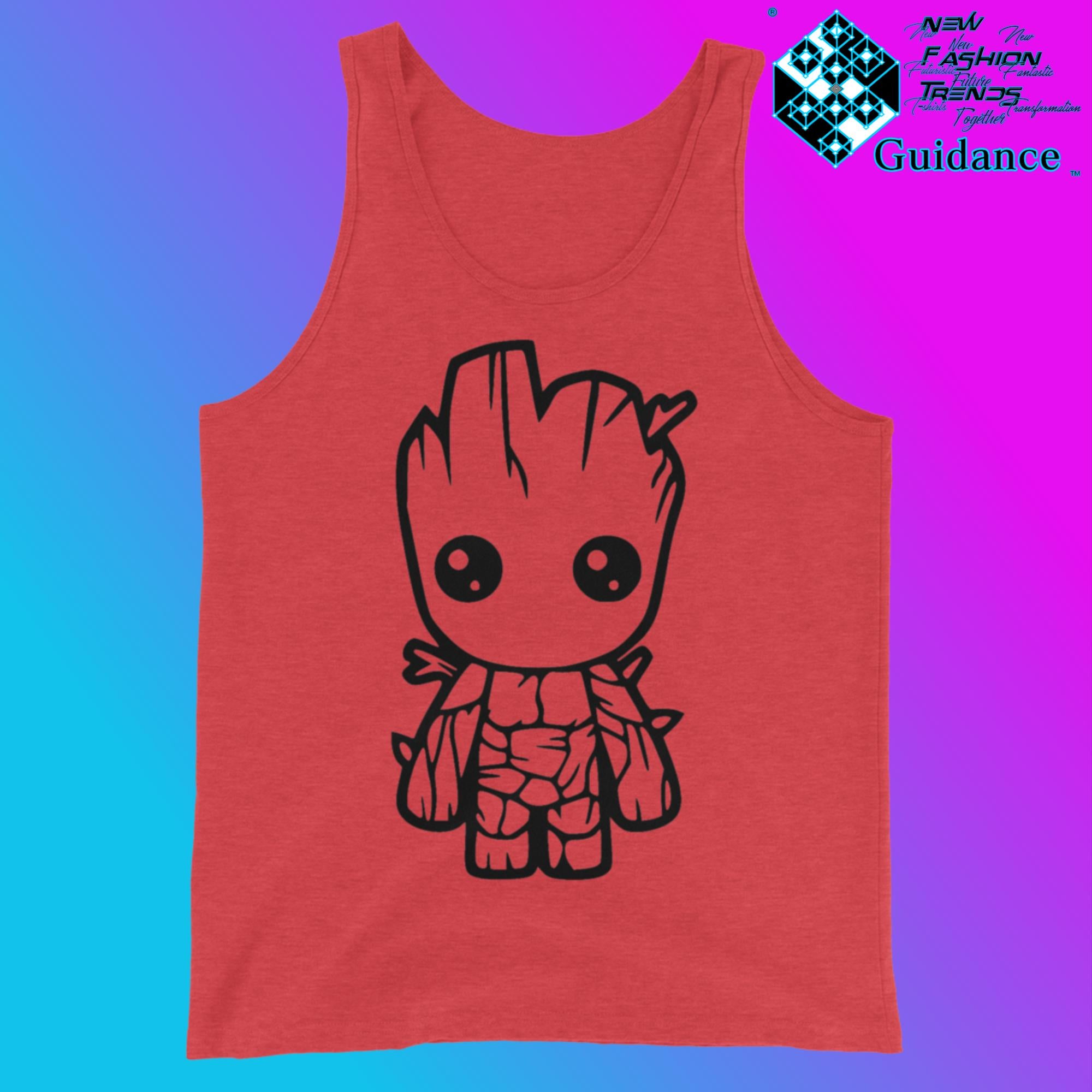 Groot - Tank Tops Tank Tops by XGuidance Red Triblend 4