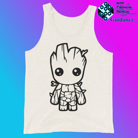 Groot - Tank Tops Tank Tops by XGuidance Oatmeal Triblend 5