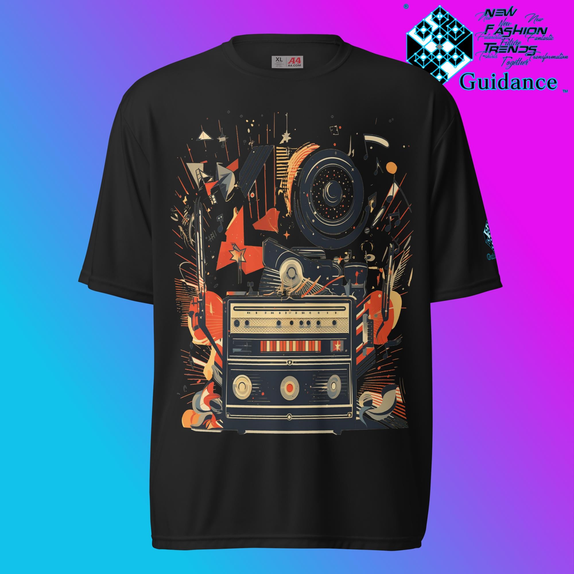 Groove Revival Retro T Shirt by XGuidance Black 2