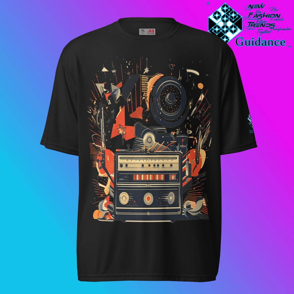 Groove Revival Retro T Shirt by XGuidance Black 2