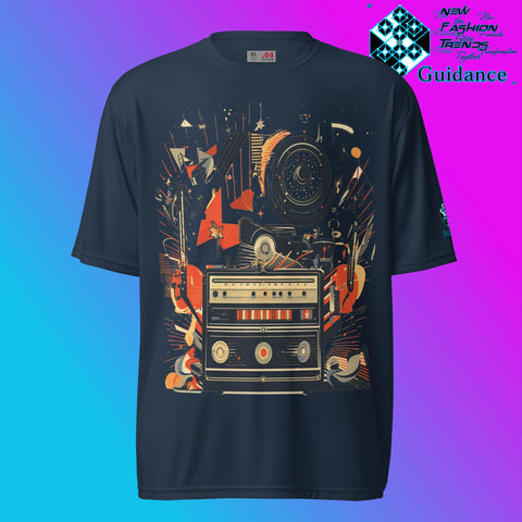 Groove Revival Retro T Shirt by XGuidance Navy 4