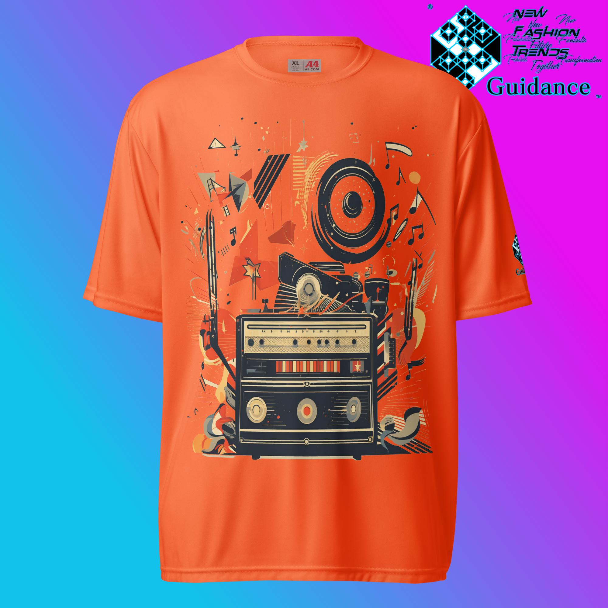 Groove Revival Retro T Shirt by XGuidance Safety Orange 8