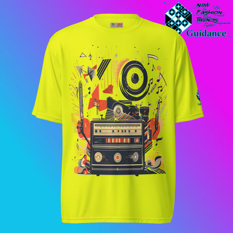 Groove Revival Retro T Shirt by XGuidance Safety Yellow 9