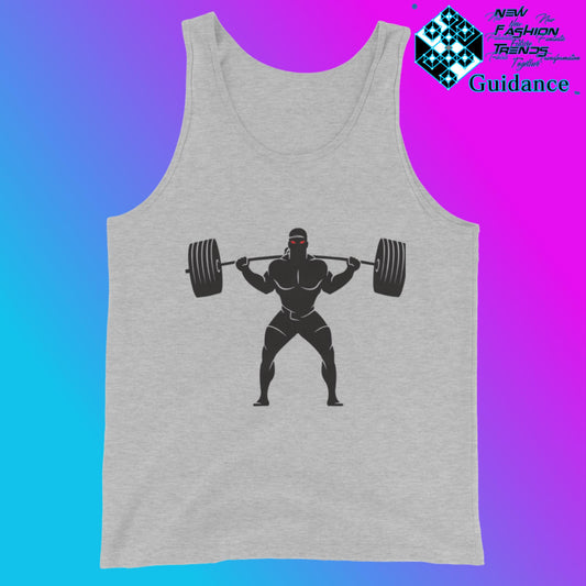 Gym Power Dumbbell - Tank Tops Tank Tops by XGuidance Athletic Heather 1