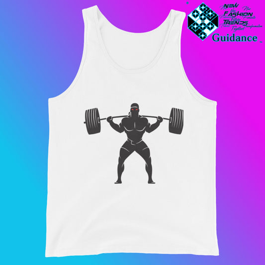 Gym Power Dumbbell - Tank Tops Tank Tops by XGuidance White 2