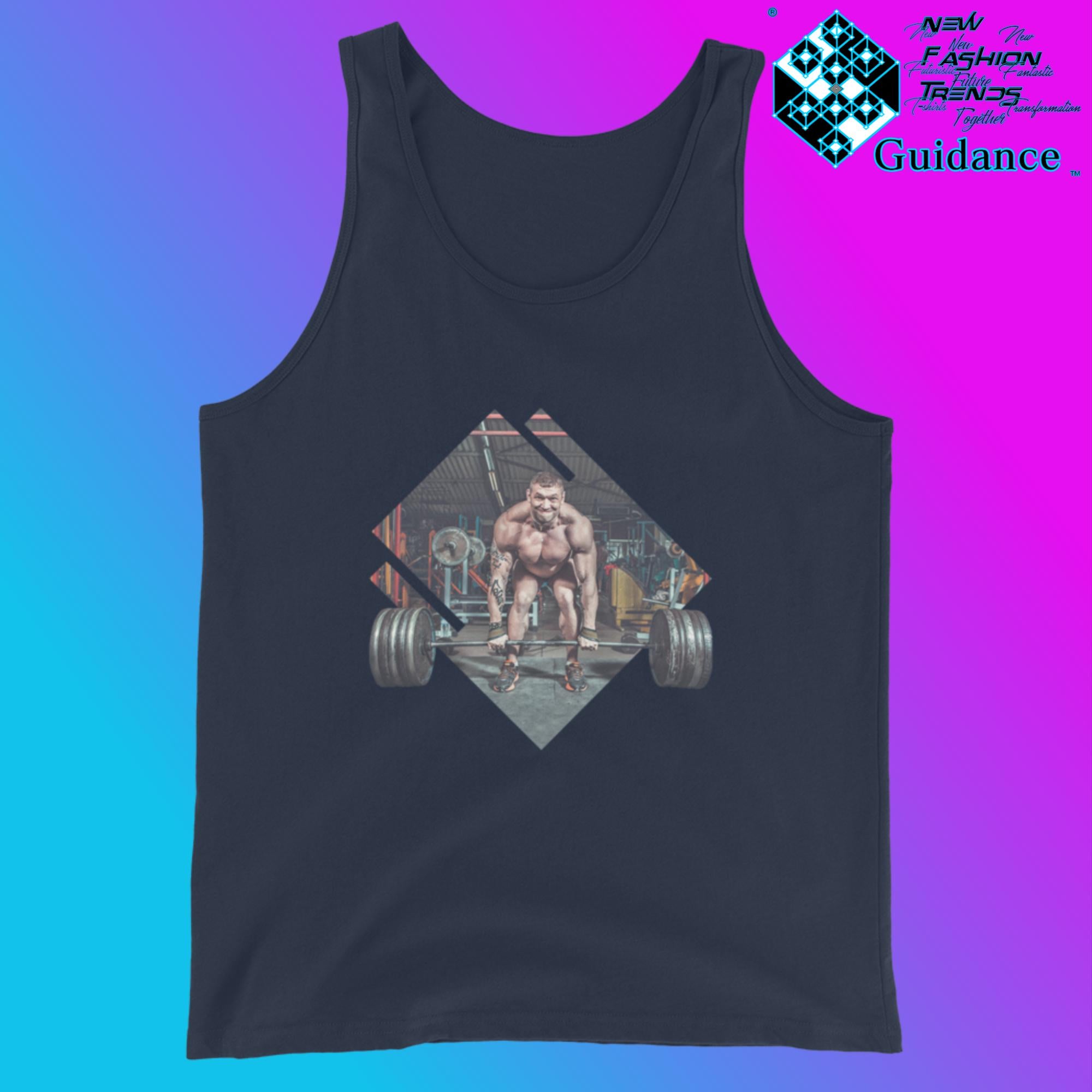 Gym Power - Tank Tops Tank Tops by XGuidance Navy 6