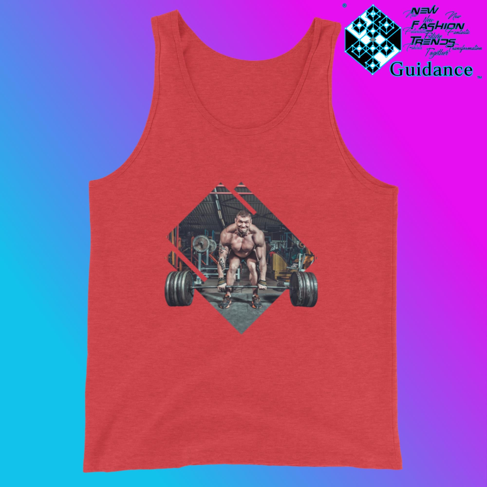 Gym Power - Tank Tops Tank Tops by XGuidance Red Triblend 9