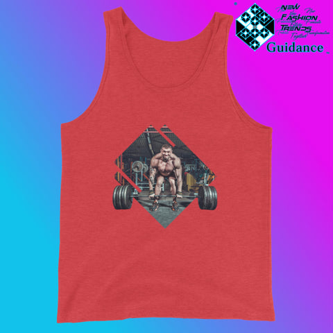 Gym Power - Tank Tops Tank Tops by XGuidance Red Triblend 9