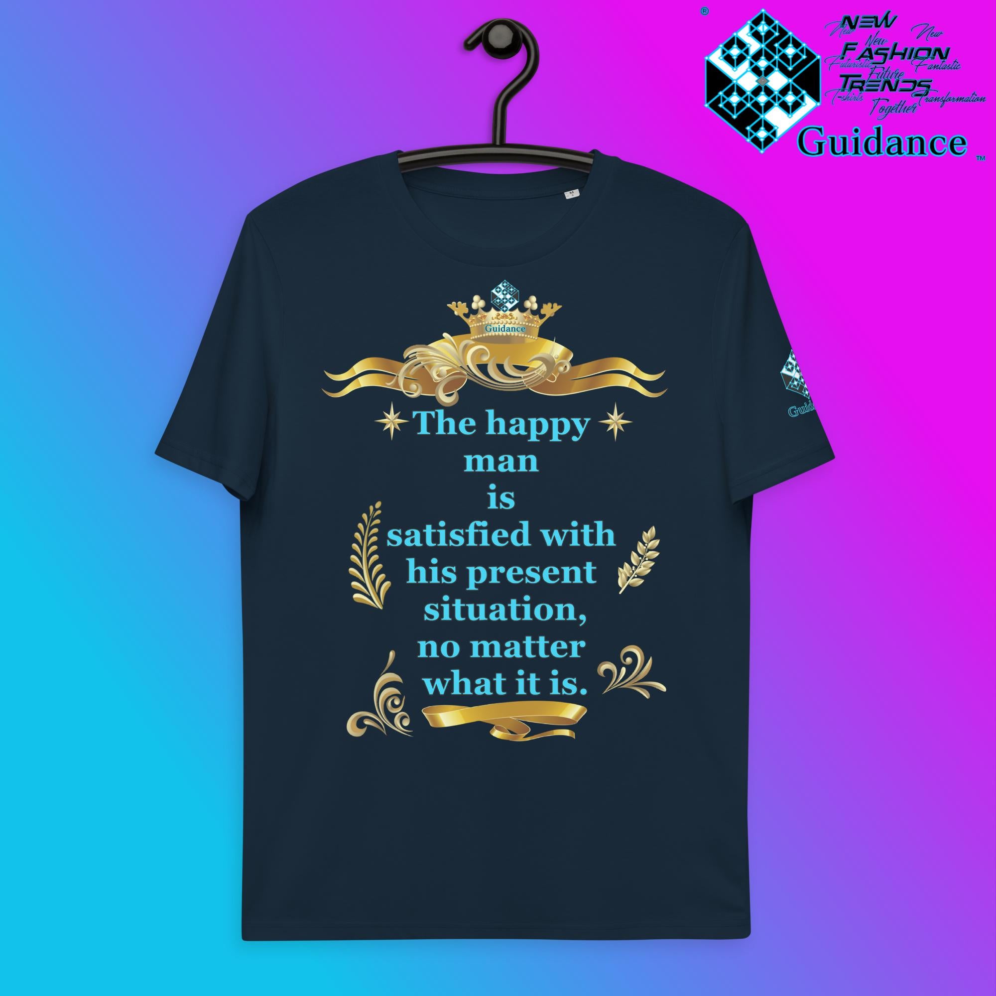 Happy Man T-Shirt T-Shirts by XGuidance French Navy 3
