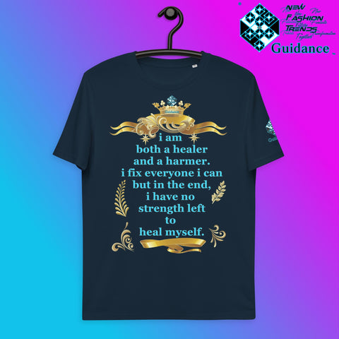 Heal Yourself First T-Shirt T-Shirts by XGuidance French Navy 3