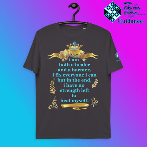 Heal Yourself First T-Shirt T-Shirts by XGuidance Anthracite 6