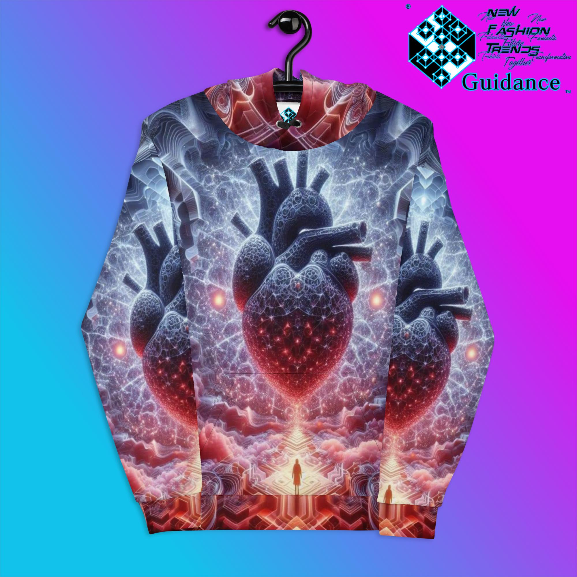 Heart of the Cosmos Hoodie with Galactic Heart Design by XGuidance 2XS 1