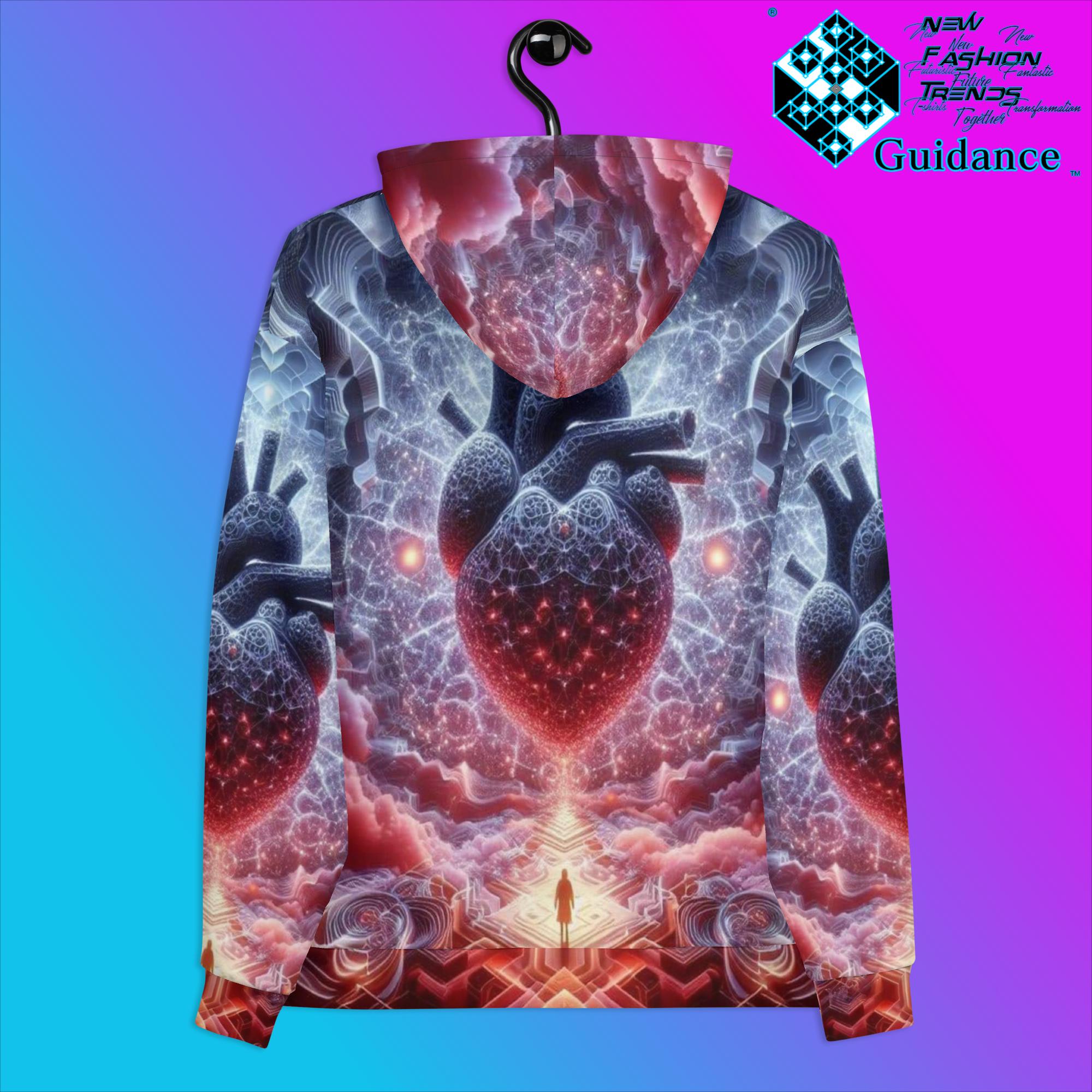 Heart of the Cosmos Hoodie with Galactic Heart Design by XGuidance 2XS 2