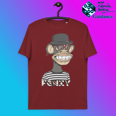 Heartfelt Monkey T-Shirt T-Shirts by XGuidance Burgundy 10