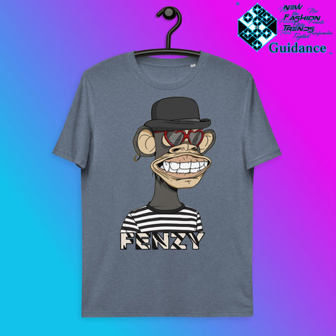 Heartfelt Monkey T-Shirt T-Shirts by XGuidance Dark Heather Blue 12
