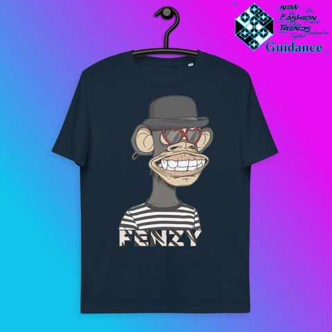 Heartfelt Monkey T-Shirt T-Shirts by XGuidance French Navy 3