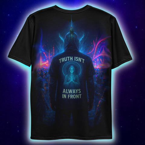 Hidden Truth Backprint T-Shirt, Neon Festival T-Shirts by XGuidance XS 2