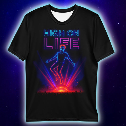 High on Life Stage Surge T-Shirt, Neon Festival T-Shirts by XGuidance XS 2
