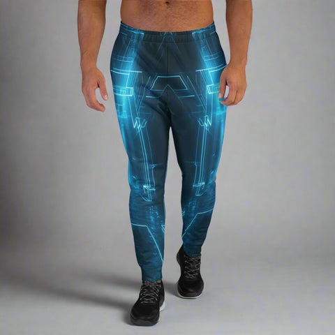 Holographic Illusion Joggers – Futuristic Techwear Pants by XGuidance XS 1