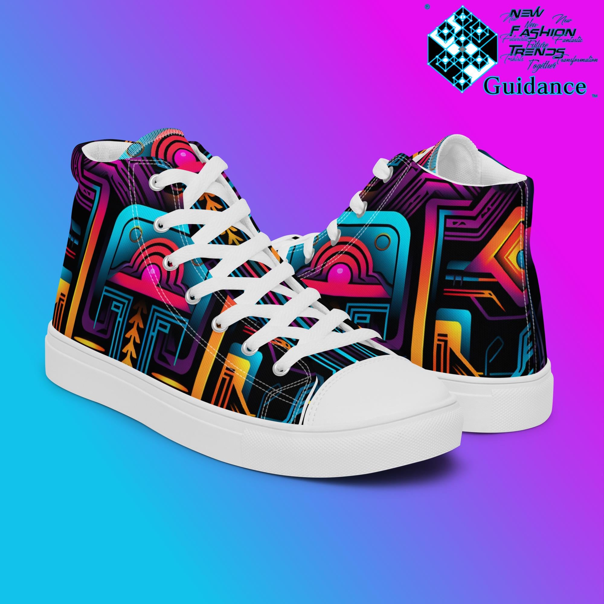Hyperion Nexus – Futuristic Neon Sneakers Sneakers by XGuidance Black 7