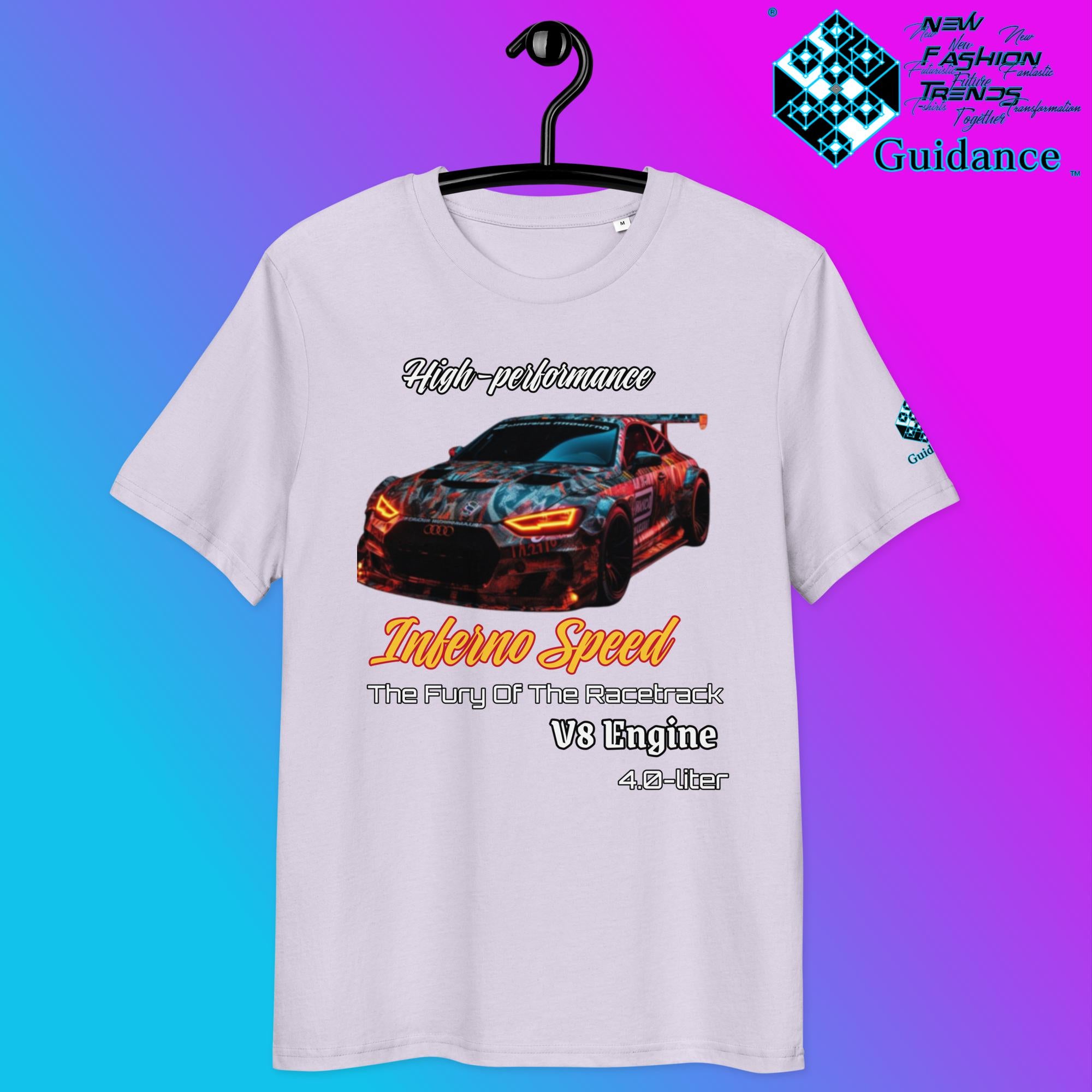Inferno Speed Demon Tee – V8 Power & Race Camouflage by XGuidance Lavender 7