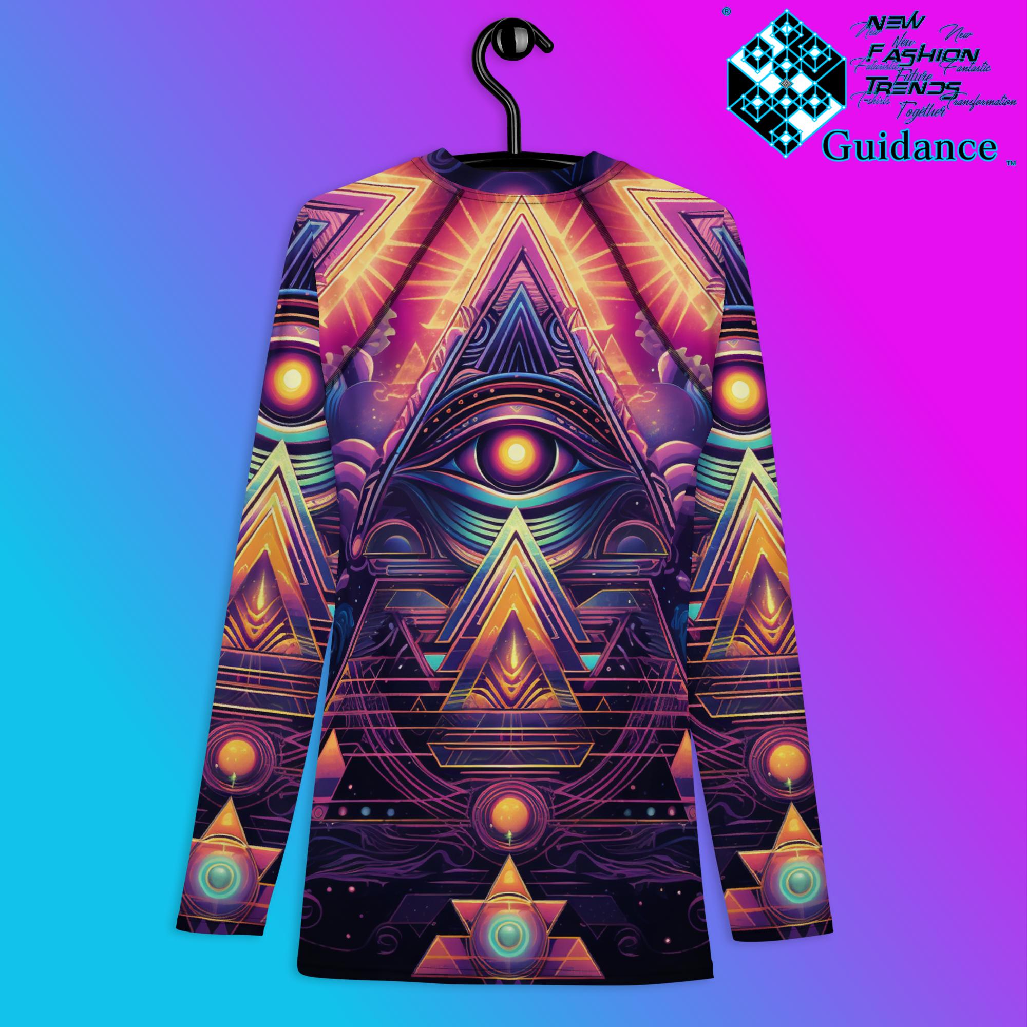 Infinite Radiance Trinity Psychedelic Long Sleeve Rash Guard by XGuidance XS 2