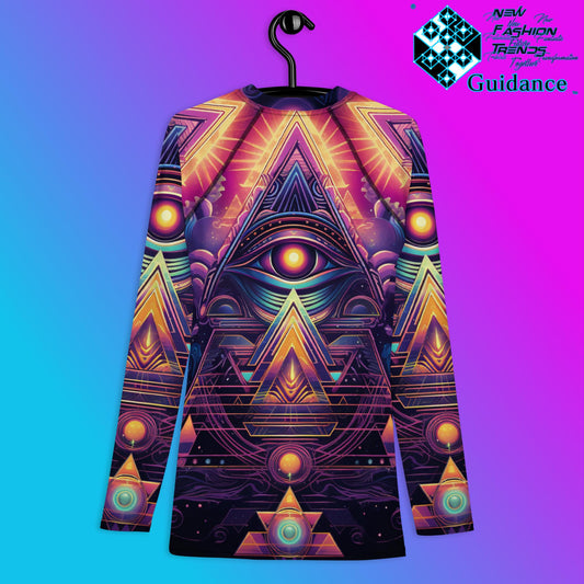 Infinite Radiance Trinity Psychedelic Long Sleeve Rash Guard by XGuidance XS 2