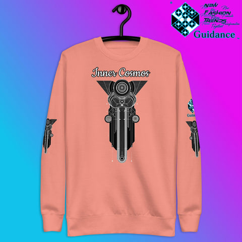 Inner Cosmos Sweatshirt with Celestial Spirit Design by XGuidance Dusty Rose 14