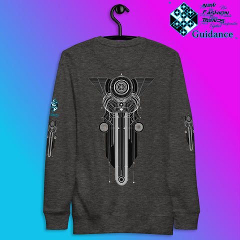 Inner Cosmos Sweatshirt with Celestial Spirit Design by XGuidance Black 27