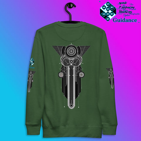 Inner Cosmos Sweatshirt with Celestial Spirit Design by XGuidance Black 29