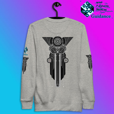 Inner Cosmos Sweatshirt with Celestial Spirit Design by XGuidance Black 2